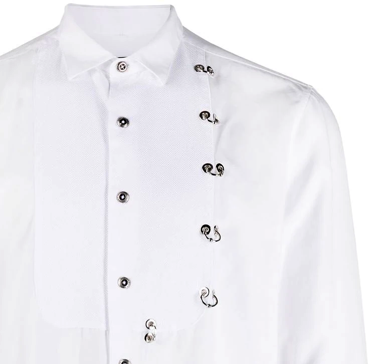 Men's John Richmond - OCCHIELLO Eyelet Accented Shirt in White – J.  Ransom LA