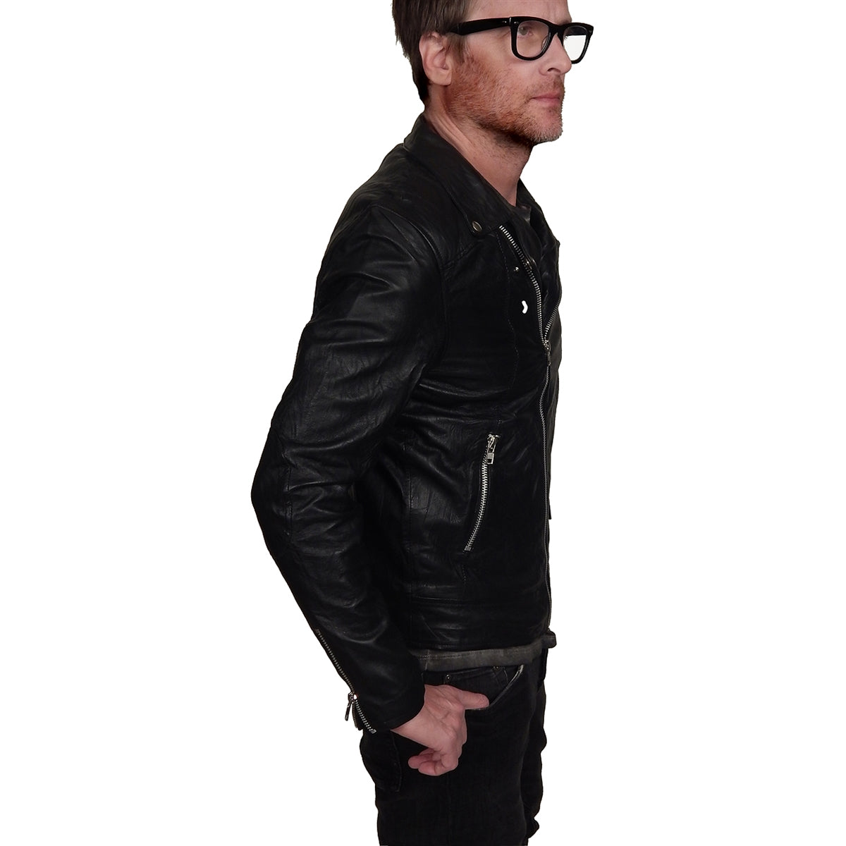 Religion deals leather jacket