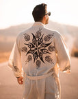 Heart Earth Craft - "FIRE GOD" Men's Linen Kimono Robe