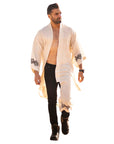 Heart Earth Craft - "FIRE GOD" Men's Linen Kimono Robe