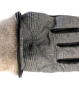 HOMMaRD - "GLEN CHECK" Leather Gloves with Wool