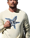 HOMMaRD - "STARFISH" Cashmere and Silk Sweater in Off White