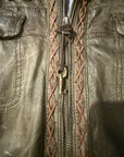 COWBOYS & DEMONS - "TWISTED" Leather Jacket in Vintage Green