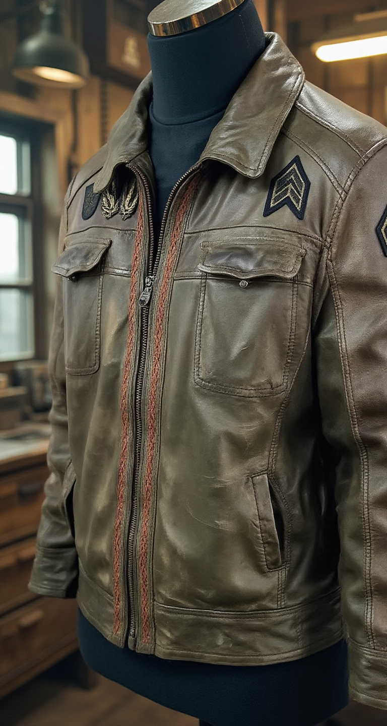 COWBOYS &amp; DEMONS - &quot;TWISTED&quot; Leather Jacket in Vintage Green