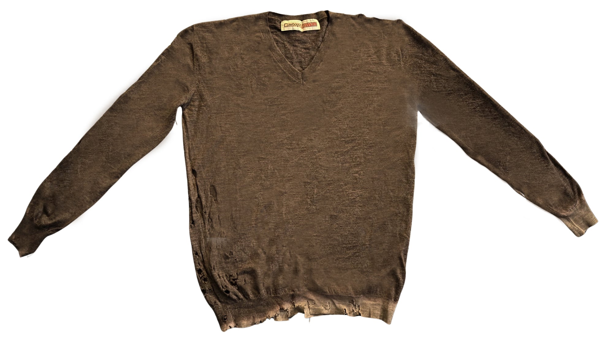 Cowboys &amp; Demons - &quot;BURNED&quot; Merino Wool Sweater