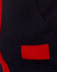 MYPIERACCI - "PAOLO" Cashmere Hooded Sweatshirt in Dark Navy & Red