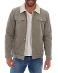 PX - "KOLTON" Corduroy Aviator Jacket in JADE Grey