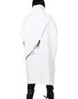 ZHANNAONA - "DRIP COAT" in White Linen