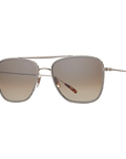 Mr. Leight - "NOVARRO S" 12K White Gold Accents in Maple with Smokey Lenses