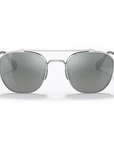 Oliver Peoples - "MANDEVILLE" Sunglasses in Titanium Brushed Silver